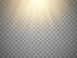 Sun rays with beams isolated vector