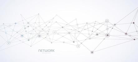 Network background. Connections with dots and lines. Vector illustration