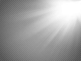 Sun rays with beams isolated vector