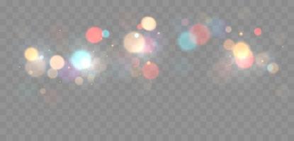 Colorful bokeh lights background. Blurred circle shapes. vector