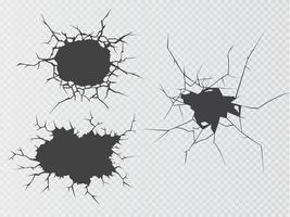 Set of vector cracks isolated