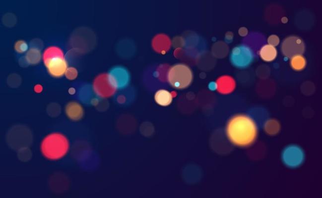 Colorful bokeh lights background. Blurred circle shapes.