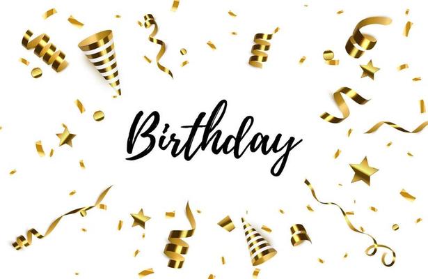 Gold Birthday Background Vector Art, Icons, and Graphics for Free Download
