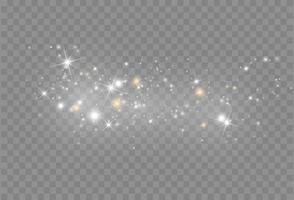 Glowing light effect with glitter vector