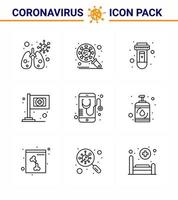 Coronavirus Prevention 25 icon Set Blue medical health blood medical assistance viral coronavirus 2019nov disease Vector Design Elements