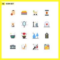 Universal Icon Symbols Group of 16 Modern Flat Colors of achievement devices trolly device battery Editable Pack of Creative Vector Design Elements