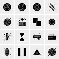 16 iconos universales de negocios vector ilustración de icono creativo para usar en proyectos relacionados con la web y dispositivos móviles