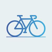 Gradient bicycle outline flat icon illustration vector