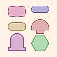 Set of vintage geometric bubbles shape vector