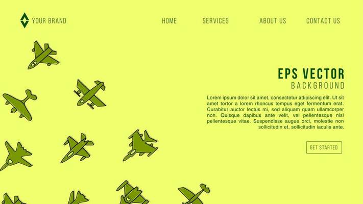 Military Jet Web Design Abstract Background EPS 10 Vector For Website, Landing Page, Home Page, Web Page.
