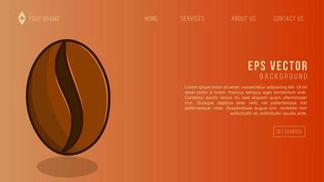 Coffee Theme Web Design Abstract Background EPS 10 Vector For Website, Landing Page, Home Page, Web Page