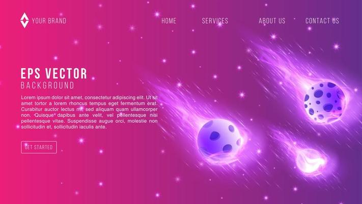 Space Purple Gradient Web Design Abstract Background EPS 10 Vector For Website, Landing Page, Home Page, Web Page