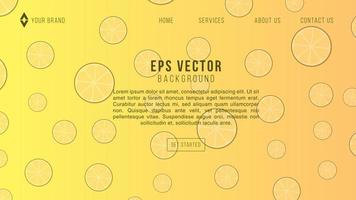 limón naranja diseño web fondo abstracto limonada eps 10 vector para sitio web, página de inicio, página de inicio, página web, plantilla web