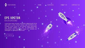 Purple Space Web Design Astronomy Galaxy Abstract Background EPS 10 Vector For Website, Landing Page, Home Page, Web Page