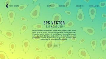 Avocado Web Design Background Lemonade EPS 10 Vector For Website, Landing Page, Home Page, Web Page, Web Template