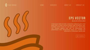 Coffee Theme Web Design Abstract Background EPS 10 Vector For Website, Landing Page, Home Page, Web Page