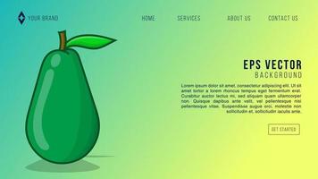 Avocado Web Design Background Lemonade EPS 10 Vector For Website, Landing Page, Home Page, Web Page, Web Template