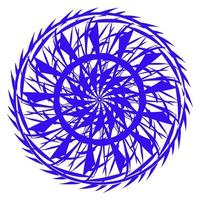 Blue aesthetic abstract circle design vector