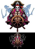 mascota piratas muertos vector