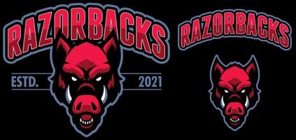 Razorbacks Sports mascot vector