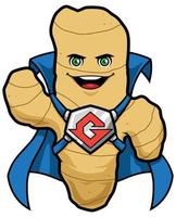 Ginger Superhero Mascot vector