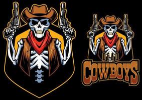 Dead Cowboys Mascot vector