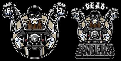 Dead Biker Mascot vector