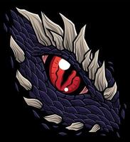 mascota del ojo del dragón vector