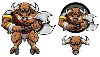 Minotaur Mythology Mascot vector