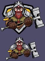Dwarf Team Mascot vector