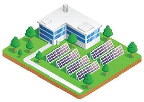 planta de energía solar vector