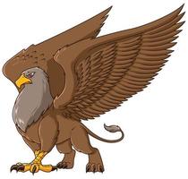 Griffin on White vector