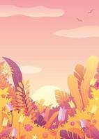 Nature Background Autumn Sky vector