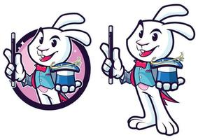 Rabbit Magician Mascot vector