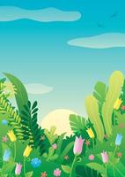 Nature Background Summer vector