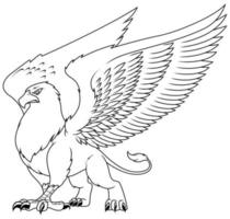 Griffin Line Art vector