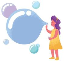 Blowing Bubbles with Copyspace vector