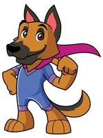 Super Dog Mascot vector