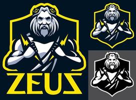 Zeus God Mascot vector