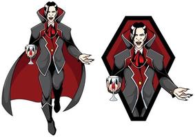Vampire Count Mascot vector