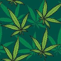 Hemp Seamless Pattern vector