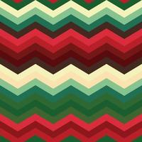 texturas de fondo de estilo retro y sin mar de color verde rojo navideño en zigzag. vector