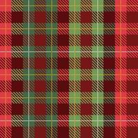 Christmas Red green checkered background, plaid texture seamless pattern fabric checkered background, gingham background vector