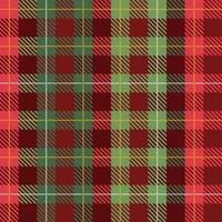 Christmas Red green checkered background, plaid texture seamless pattern fabric checkered background, gingham background vector