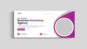 Digital business marketing Social media cover Template vector