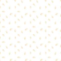 White sesame seed seamless pattern on white background. vector