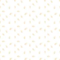 White sesame seed seamless pattern on white background. vector