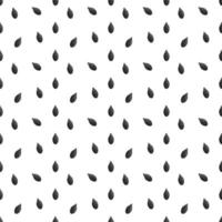 Black sesame seeds seamless pattern on white background. vector
