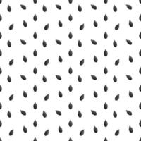 Black sesame seeds seamless pattern on white background. vector