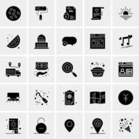 25 iconos de negocios universales vector ilustración de icono creativo para usar en proyectos relacionados con la web y dispositivos móviles